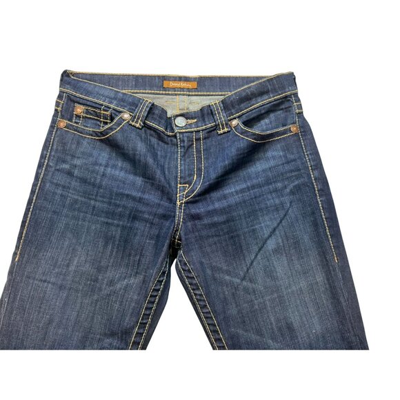 David Kahn Womens Bootcut Jeans Size 29 Dark Wash Stretch Made In USA - Picture 5 of 13